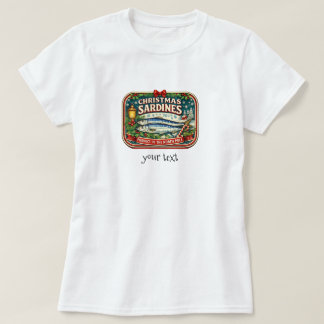 T-shirt Boîte de sardines de Noël vintage rétro Pôle Nord