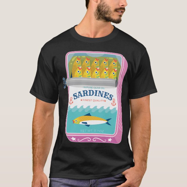 T-shirt Boîte de sardines pastel (Devant)