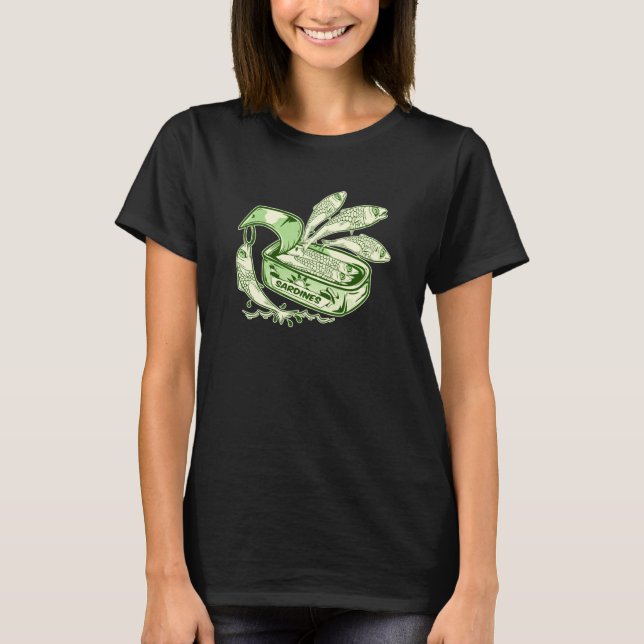 T-shirt Boîte de sardines poisson en conserve (Devant)