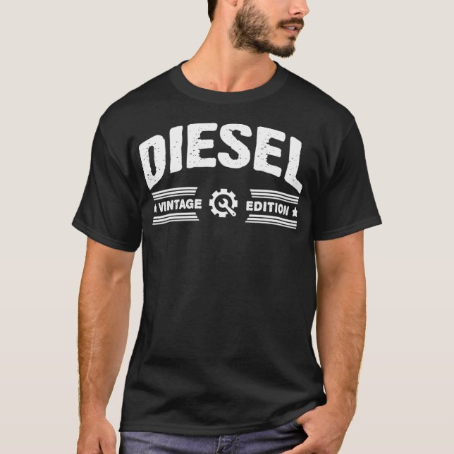 T-shirt Boîte de vitesses à dépression rétro Diesel Vintag (Devant)