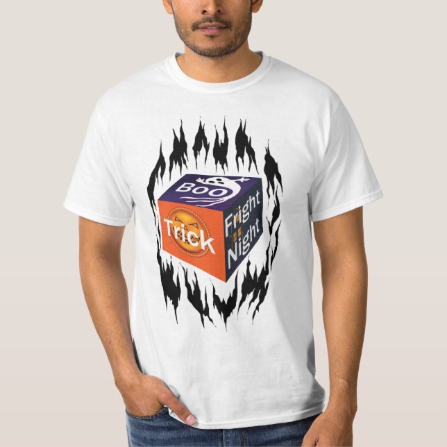 T-shirt "Boîte d'Halloween de la peur" (Devant)