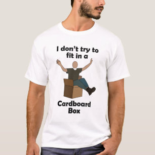 T-shirt Boîte en Carton Ne Tente Pas de S'adapter Fête d'A