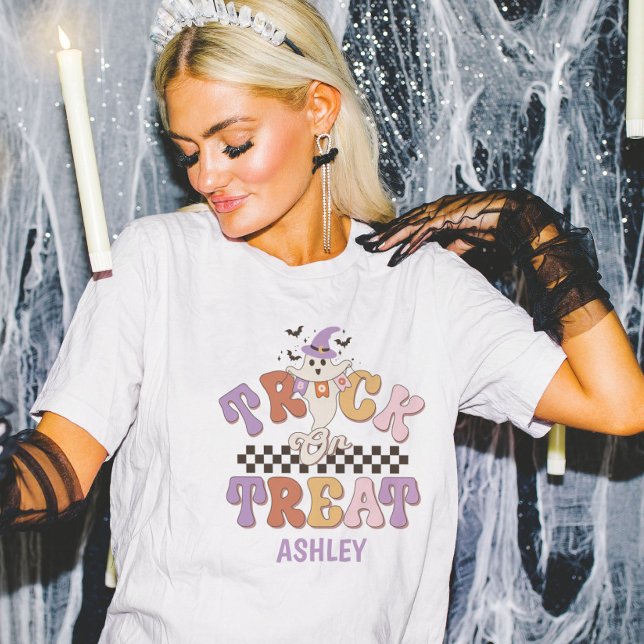 T-shirt Boite personnalisée Ghost mignon Trick or Treat Ha (Créateur téléchargé)