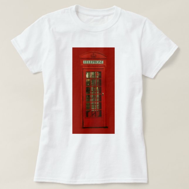 T-shirt Boîte téléphonique rouge vintage (Design devant)