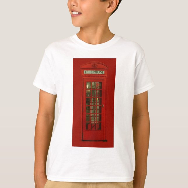 T-shirt Boîte téléphonique rouge vintage (Devant)