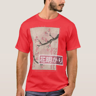 T-shirt Boîtier de fleurs de cerisier japonais Pink Sakura
