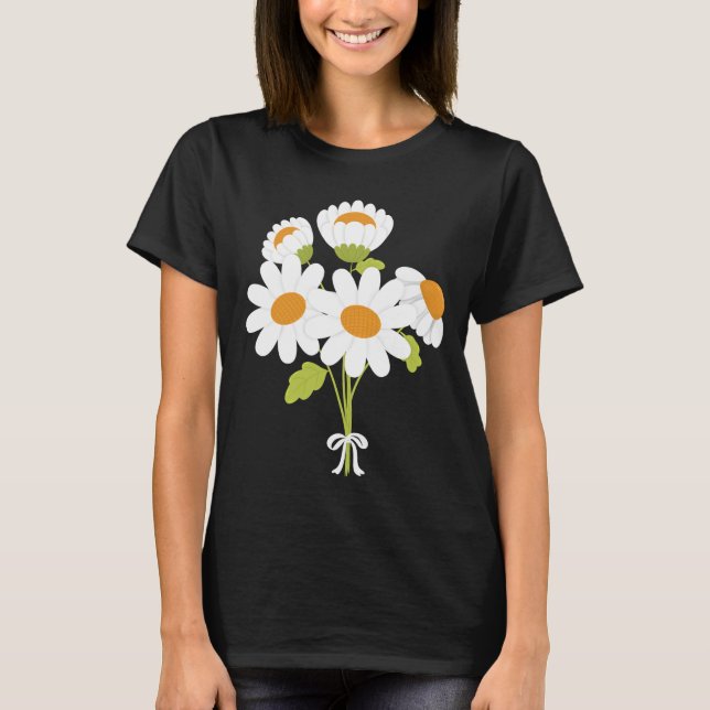 T-shirt Boîtier de marguerite blanche (Devant)