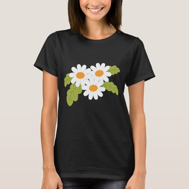 T-shirt Boîtier de marguerite blanche (Devant)