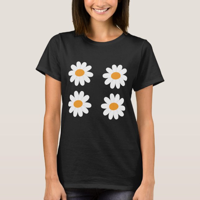 T-shirt Boîtier de marguerite blanche (Devant)
