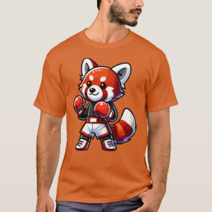 T-shirt Boîtier Rouge Panda Cute Boxer