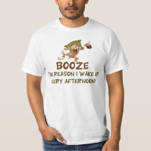 T-shirt Boivent de l'alcool la raison que je réveille dir