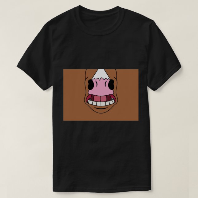 T-shirt Bojack Horseman. Bouche de Cheval Cartoon. Masque (Design devant)