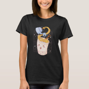 T-shirt Bol de ramen mignon avec nouilles qui coulent Nour