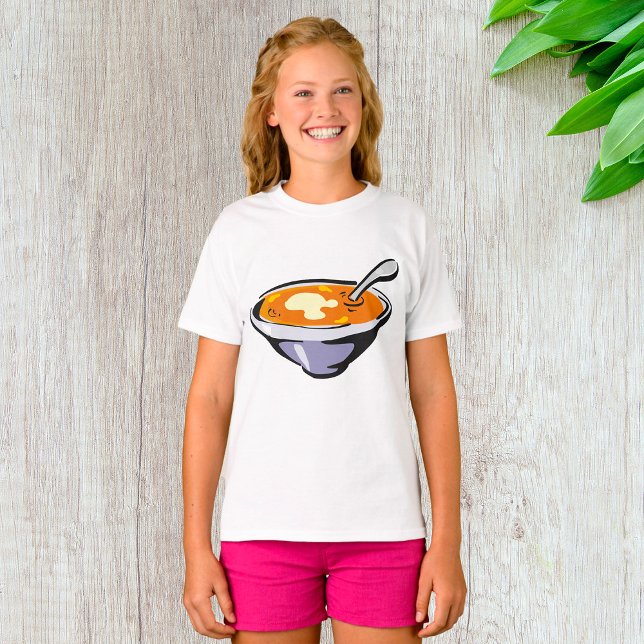 T-shirt Bol de soupe de tomates avec cuillère (Créateur téléchargé)