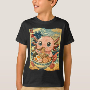 T-shirt Bol Ramen Nouilles Japonais Wa Drôle Kawaii Axolot