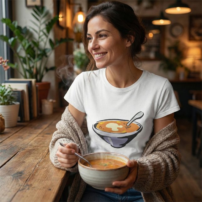 T-shirt Bol soupe de tomate avec cuillère (Créateur téléchargé)
