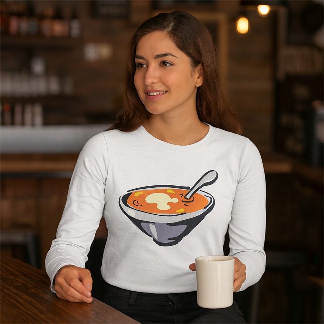 T-shirt Bol soupe de tomate avec cuillère (Créateur téléchargé)