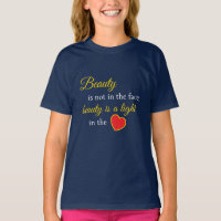 Bold Beauty Slogan - Girls Navy