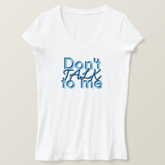 T-shirt Bold Black Blue Dont me parler (Design devant)