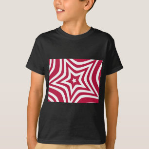 T-shirt Bold & Bright Red & White Star dans un Motif vecto