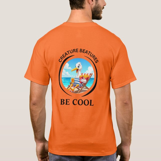 T-shirt bold Cartoon dressed up  cheeky Seagull – Be Cool (Dos)