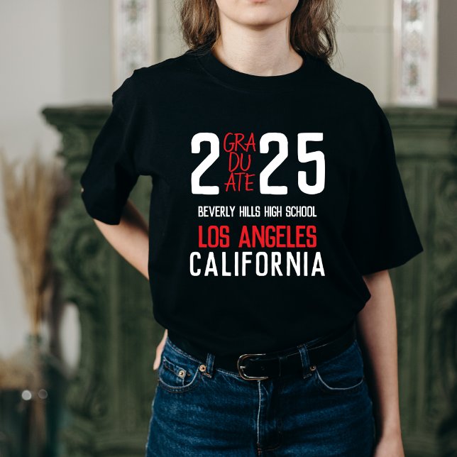 T-shirt Bold Classe moderne de 2025 Graduation (Créateur téléchargé)