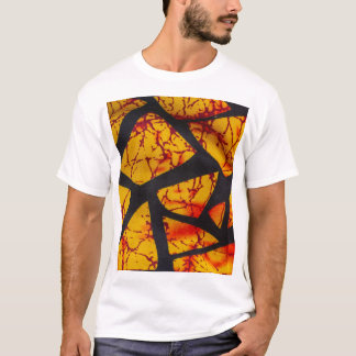 T-shirt Bold Geometric African Wax Print Fabric - Gold, Re