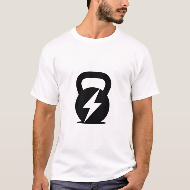 T-shirt Bold Kettlebell Lightning Design Tee (Devant)