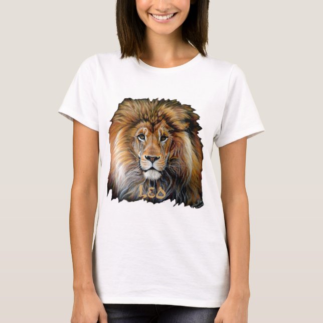 T-shirt BOLD LION Leo Zodiac (Devant)