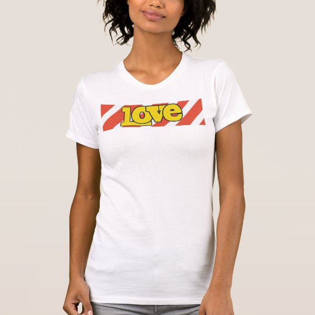 T-shirt Bold LOVE – Vibrant Illustration Design (Devant)