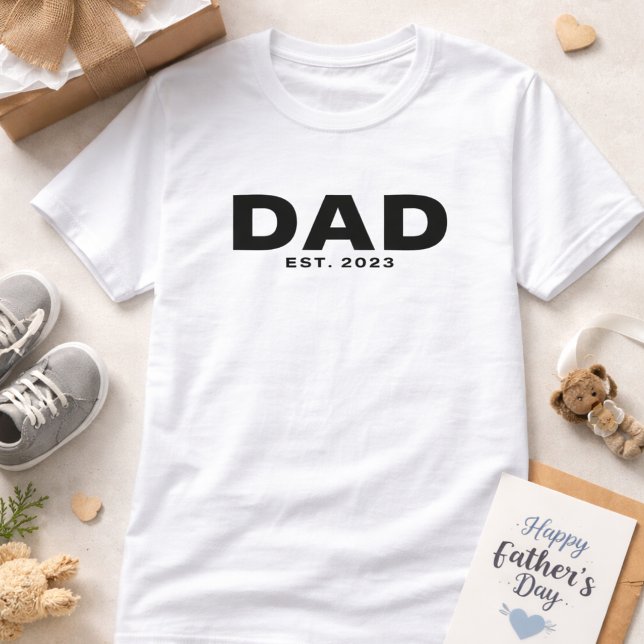 T-Shirt Bold Noir Blanc Papa Établi (Créateur téléchargé)