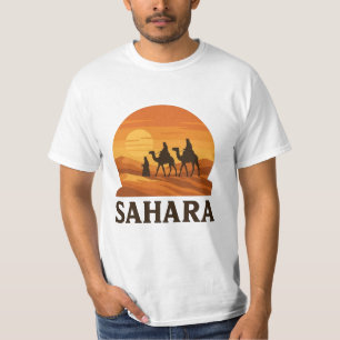 T-shirt Bold Orange Retro Vector Sahara Sunset Camion