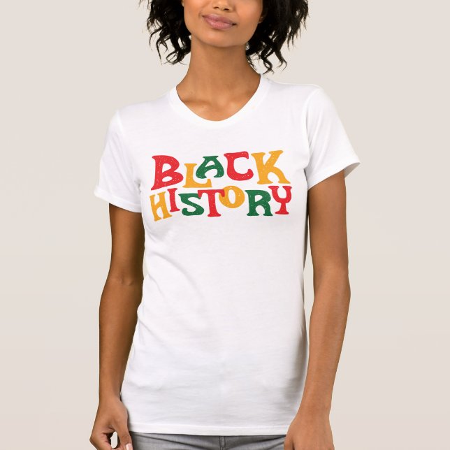 T-shirt Bold Pan-African "Black History" Pride Design (Devant)