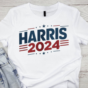 T-shirt Bold Patriotic Red, White, and Blue Harris 2024