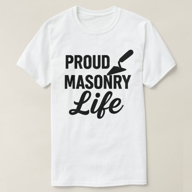 T-shirt Bold Proud Maçonnerie Vie (Design devant)
