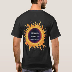 T-Shirt Bold Watercolor Éclipse Solaire Totale 202