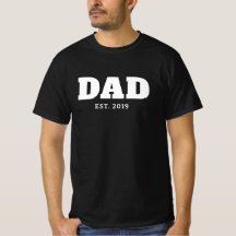 Bold White & Black Text Est Year Dad