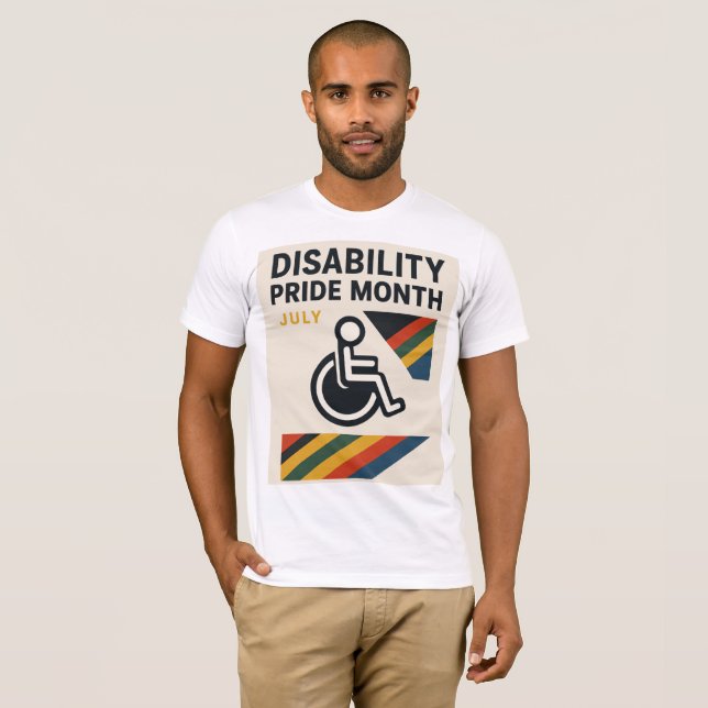 T-shirt Bolely Able - Handicap Fierté Mois Juillet Design (Devant entier)