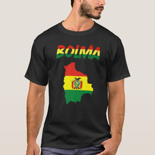 T-shirt Bolivia Country Map Flag Bolivia Bolivian Flag Sou (Devant)