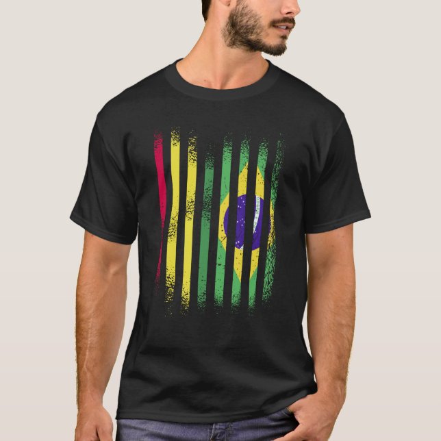 T-shirt Bolivia Flag Brazil Grown Country Flags Stripes (Devant)