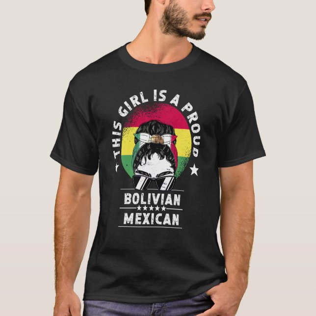 T-shirt Bolivia Flag Mexico Grown Women Girl Citizen Pride (Devant)