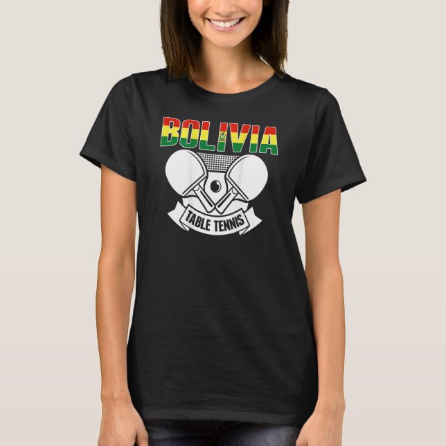 T-shirt Bolivia Table Tennis  Support Bolivian Ping Pong T (Devant)