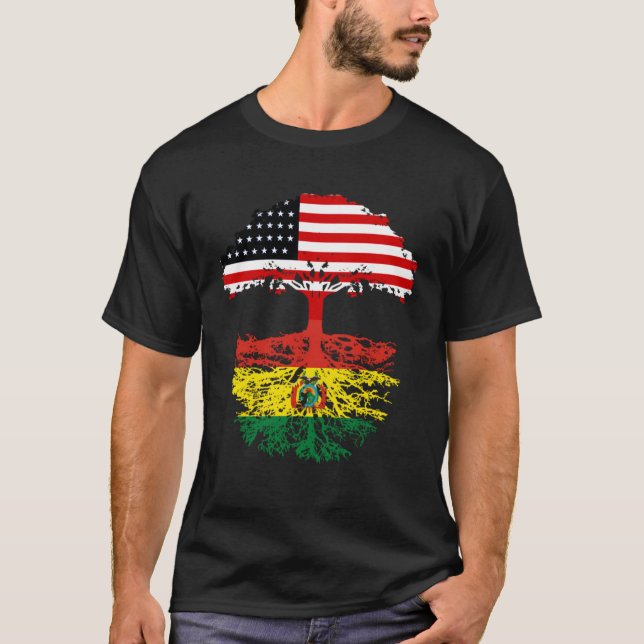 T-shirt Bolivian Roots Bolivia National Heritage Tree (Devant)