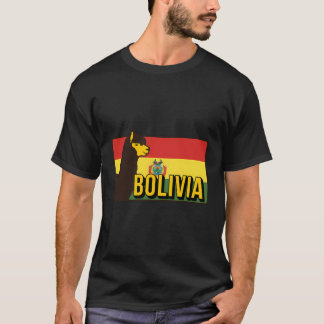 T-shirt Bolivie Alpaca La Paz Cochabamba Drapeau Cru boliv