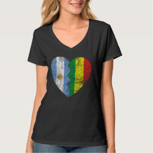T-shirt Bolivie Argentine Drapeau Coeur Argentine Bolivie