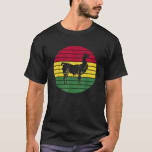 T-shirt Bolivie Bolivie Llama Vintage Styled Bolivie Gif