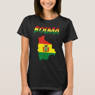 T-shirt Bolivie Carte du pays Drapeau Bolivie Drapeau boli