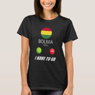 T-shirt Bolivie Drapeau Souvenir La Bolivie Appelle Un App