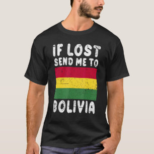 T-shirt Bolivie Drapeau souvenir Si perdu envoyez-moi en B