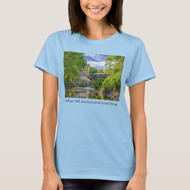 T-shirt Bollinger Mill Et Burfordville Couvert Bridge (Devant)